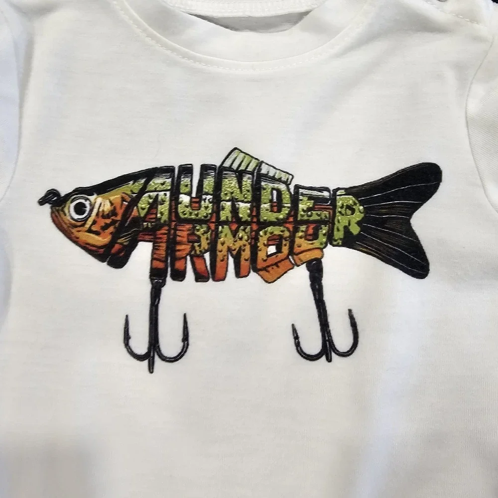 Under Armour Fish Lure Graphic Onesie 6-9M